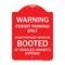 Signmission Permit Parking Only Unauthorized Vehicles Booted at Vehicle Owners Expense, A-DES-RW-1824-22712 A-DES-RW-1824-22712 - alternate 1